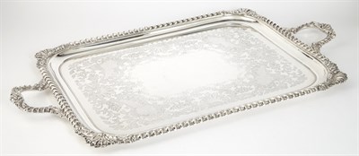 Lot 496 - Victorian Sterling Silver Two-Handled Tray...