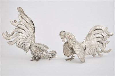 Lot 510 - Pair of Peruvian Sterling Silver Figures of...