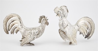 Lot 511 - Pair of Spanish Silver Figures of Fighting...
