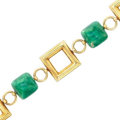 Lot 242 - Gold and Enamel Bracelet