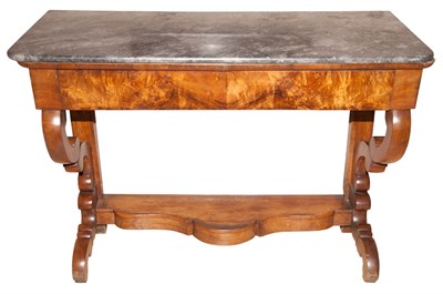 Lot 331 - Continental Marble Top Walnut Console Height...