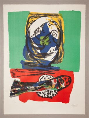 Lot 132 - Karel Appel FISH DINNER Color lithograph, 1966,...
