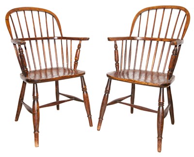 Lot 166 - Pair of Windsor Armchairs
