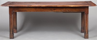 Lot 375 - Joined Walnut and Oak Table Possibly Welsh,...