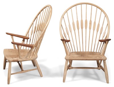 Lot 283 - Hans Wegner Danish, 1914-2007 Pair of Peacock...
