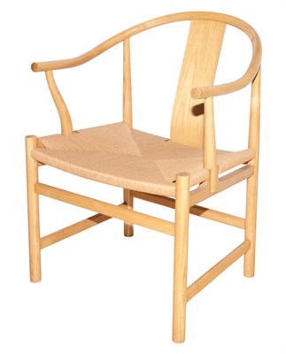 Lot 561 - Hans Wegner Oak and Caned Chinese Chair For PP...