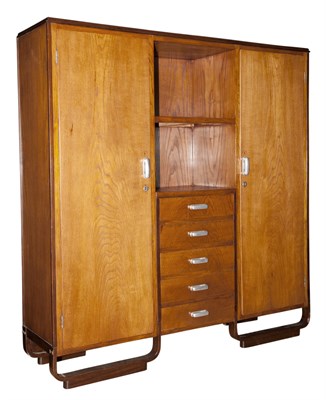 Lot 274 - Giuseppe Pagano Oak and Stained Wood Cabinet...