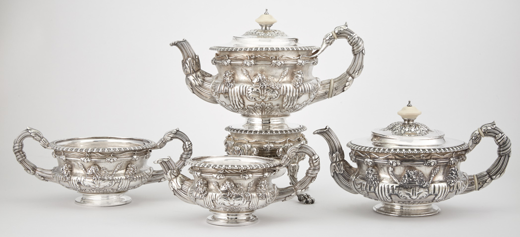 Lot 482 - George III Sterling Silver Tea and Coffee...