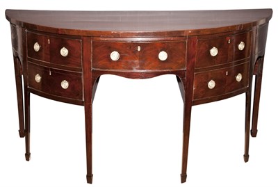 Lot 455 - George III Mahogany Bow Fronted Sideboard...