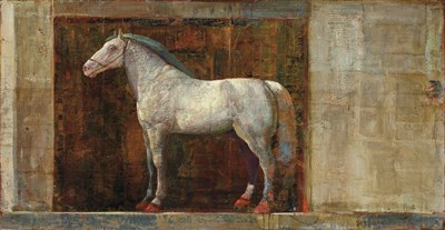Lot 13 - Mersad Berber Bosnian, b. 1940 White Horse III...