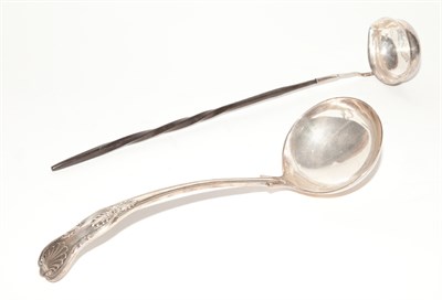 Lot 482 - George III Sterling Silver Toddy Ladle...
