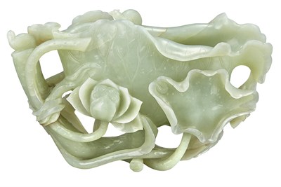 Lot 63 - Chinese Celadon Jade Brushwasher Qing Dynasty...