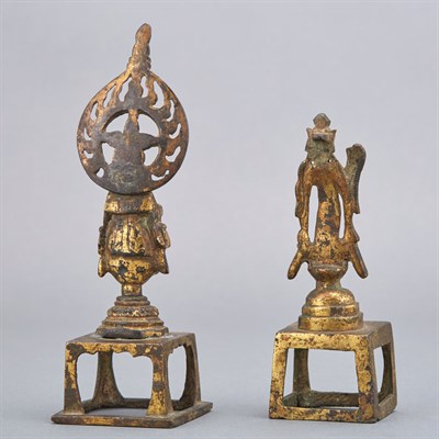 Lot 27 - Two Chinese Gilt-Bronze Buddhist Figures Wei...