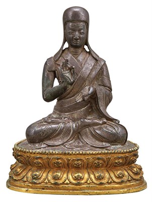 Lot 59 - Sino-Tibetan Parcel Gilt-Bronze Figure of a...