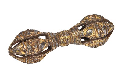 Lot 144 - Tibetan Gilt-Bronze Vajra Late Qing Dynasty...