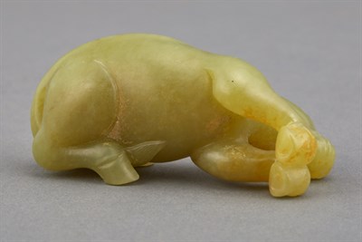 Lot 122 - Chinese Yellow Jade Carving of a Horse Qing...