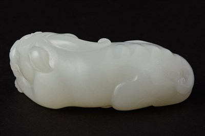 Lot 105 - Chinese White Jade Model of a Mythical Beast...