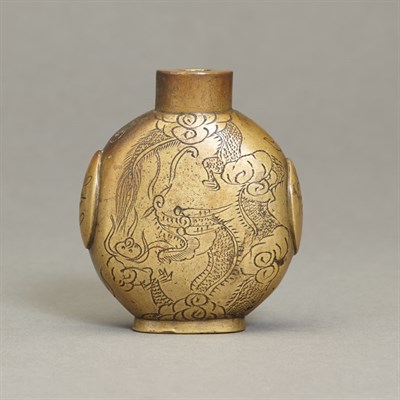 Lot 88 - Chinese Pewter Snuff Bottle 19th Century Of...