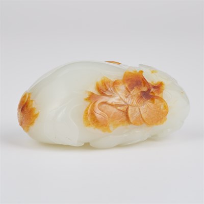 Lot 78 - Chinese White and Russet Jade Snuff Bottle The...