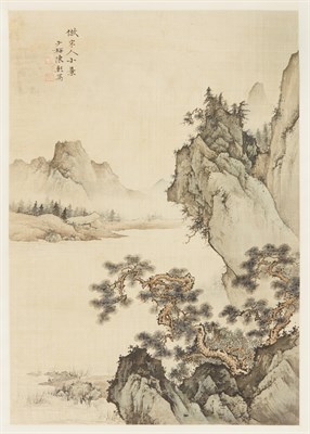 Lot 99 - After Chen Shou Mei Hanging scroll, Old pine...
