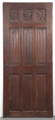Lot 635 - Group of Three Oak Linenfold Carved Panels...