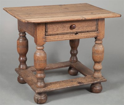 Lot 631 - Continental Oak Table Partially 17th century...