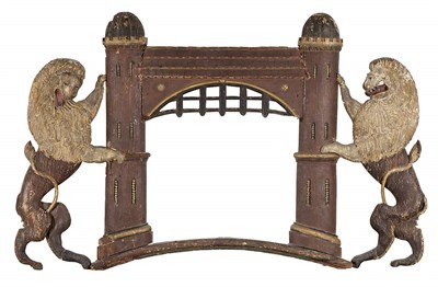 Lot 671 - Polychrome Decorated and Parcel Gilt Frame...