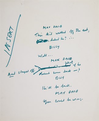 Lot 263 - WELLES, ORSON Group of signed script leaves...