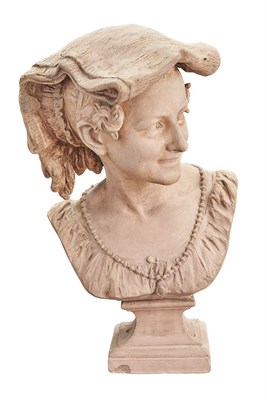 Lot 439 - French Terra Cotta Bust of La Rieuse...