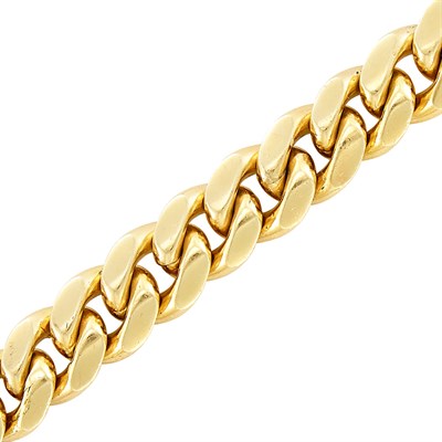 Lot 224 - Gold Curb Link Bracelet