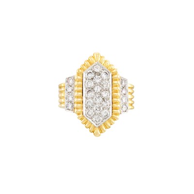 Lot 589 - Gold, Platinum and Diamond Ring, David Webb