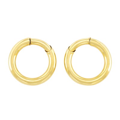 Lot 367 - Pair of Gold Hoop Earrings, Cartier