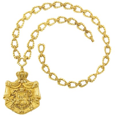 Lot 719 - Gold Pendant-Brooch Necklace, Wander, France