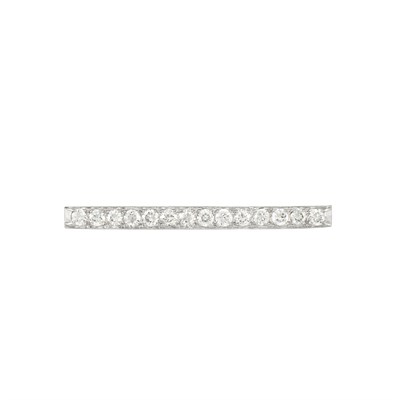 Lot 335 - Platinum and Diamond Bar Pin, Tiffany & Co.