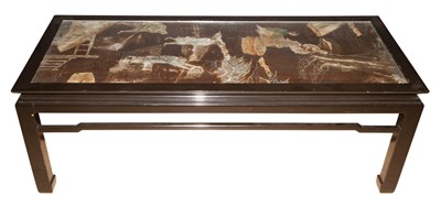 Lot 512 - Chinese Lacquered Panel as a Low Table Height...