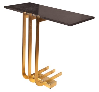 Lot 534 - Art Deco Marble and Brass Console Height 33...