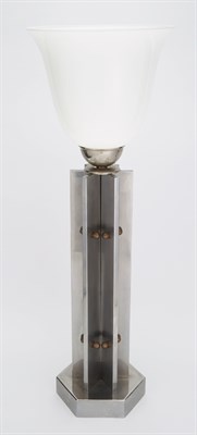 Lot 231 - Art Moderne Style Chromed Metal Lamp Height 29...