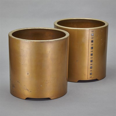 Lot 182 - Pair of Chinese Style Patinated-Metal...