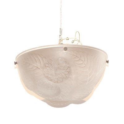 Lot 461 - Art Deco Style Frosted Glass Domed Ceiling...