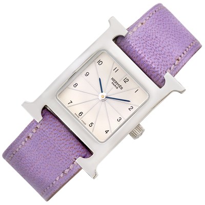 Lot 274 - Lady's Stainless Steel 'Heure H' Wristwatch, Hermes, Paris