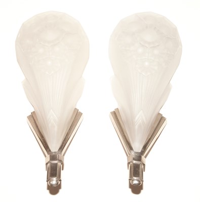 Lot 362 - Pair of Art Deco Style Silvered-Metal and...