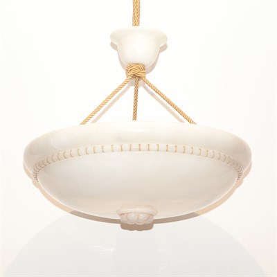 Lot 459 - Swedish Art Deco Style Alabaster Domed Hanging...