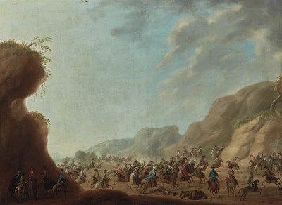 Lot 41 - Karel Breydel Flemish, 1678-1733 Horsemen in...