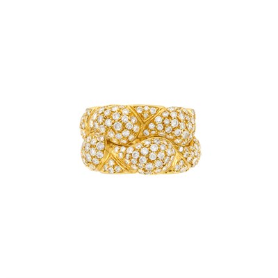 Lot 153 - Gold and Diamond Band Ring