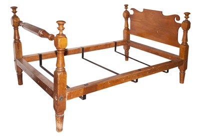 Lot 119 - American Classical Fruitwood Bedstead Height...