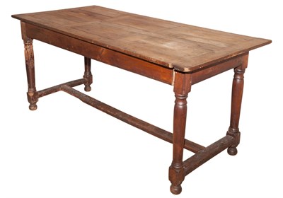 Lot 142 - Country Farm Elm and Fruitwood Table Height 29...