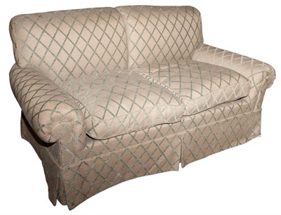Lot 148 - Upholstered Loose Cushion Sofa Length 62 inches.