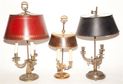 Lot 150 - Group of Three Gilt-Metal Bouillotte Style...