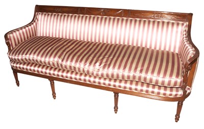 Lot 154 - Federal Style Upholstered Mahogany Sofa Length...