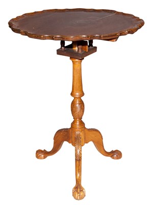 Lot 155 - Chippendale Style Mahogany Tripod Table Height...